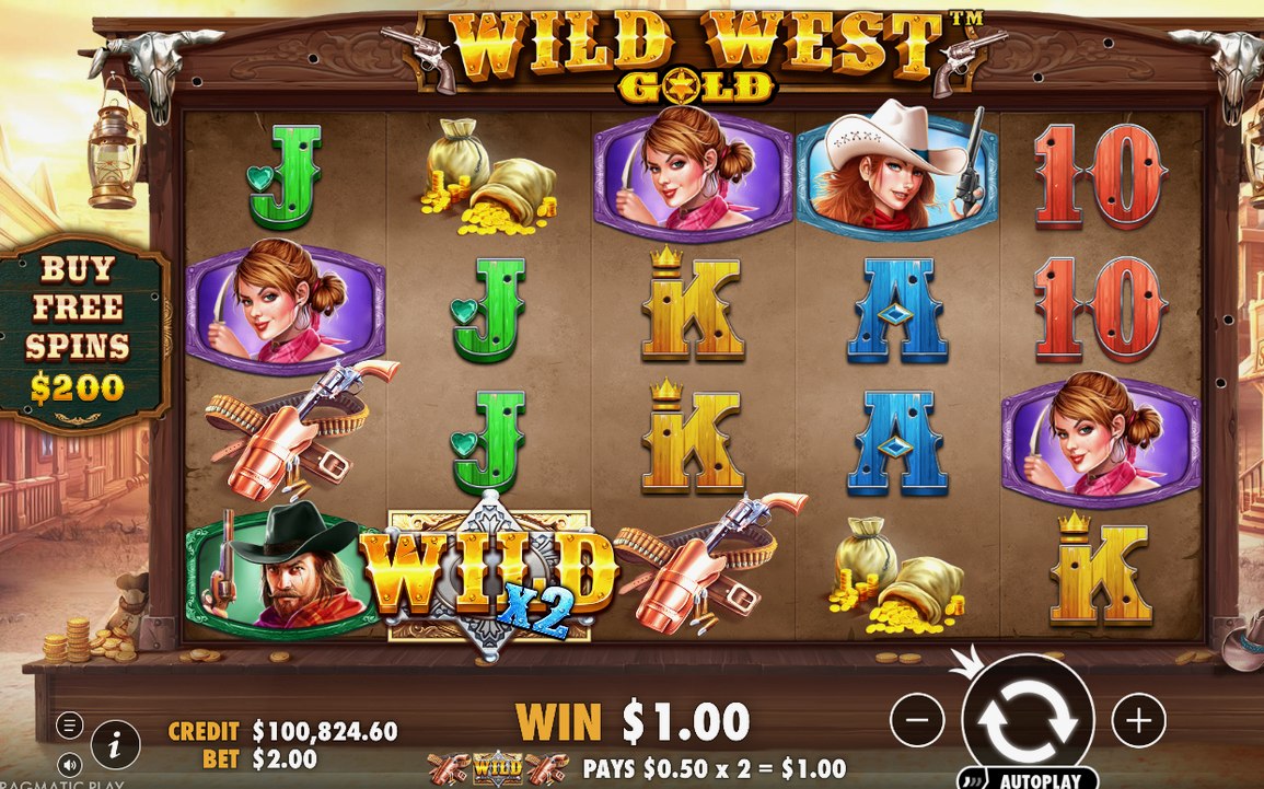 Gewinnanzeige nach einer Runde mit WILD-Multiplikator