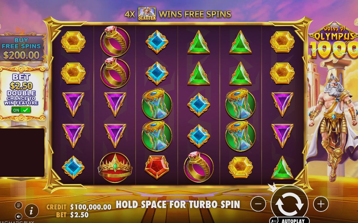 Basisspiel im 6x5-Raster mit Multiplier-Orbs
